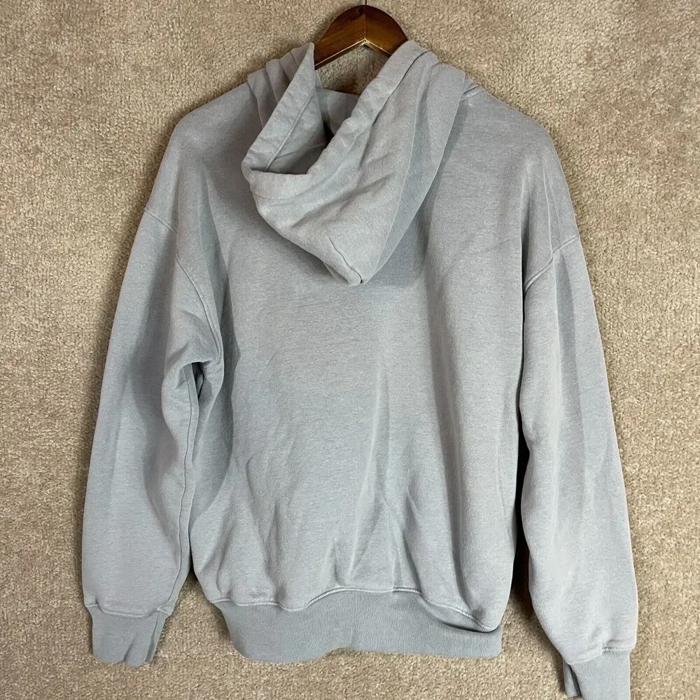Hollister Hoodie Sweatshirt Womens Size Medium Gray Oversized Fit Zip Up Fleece - Picture 7 of 8